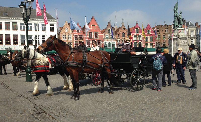 Bruges by horse-drawn carriage